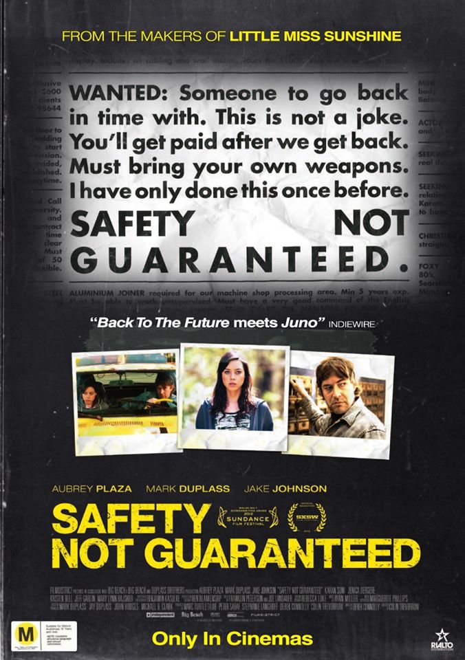 Reseña: «SAFETY NOT GUARANTEED (2012)»